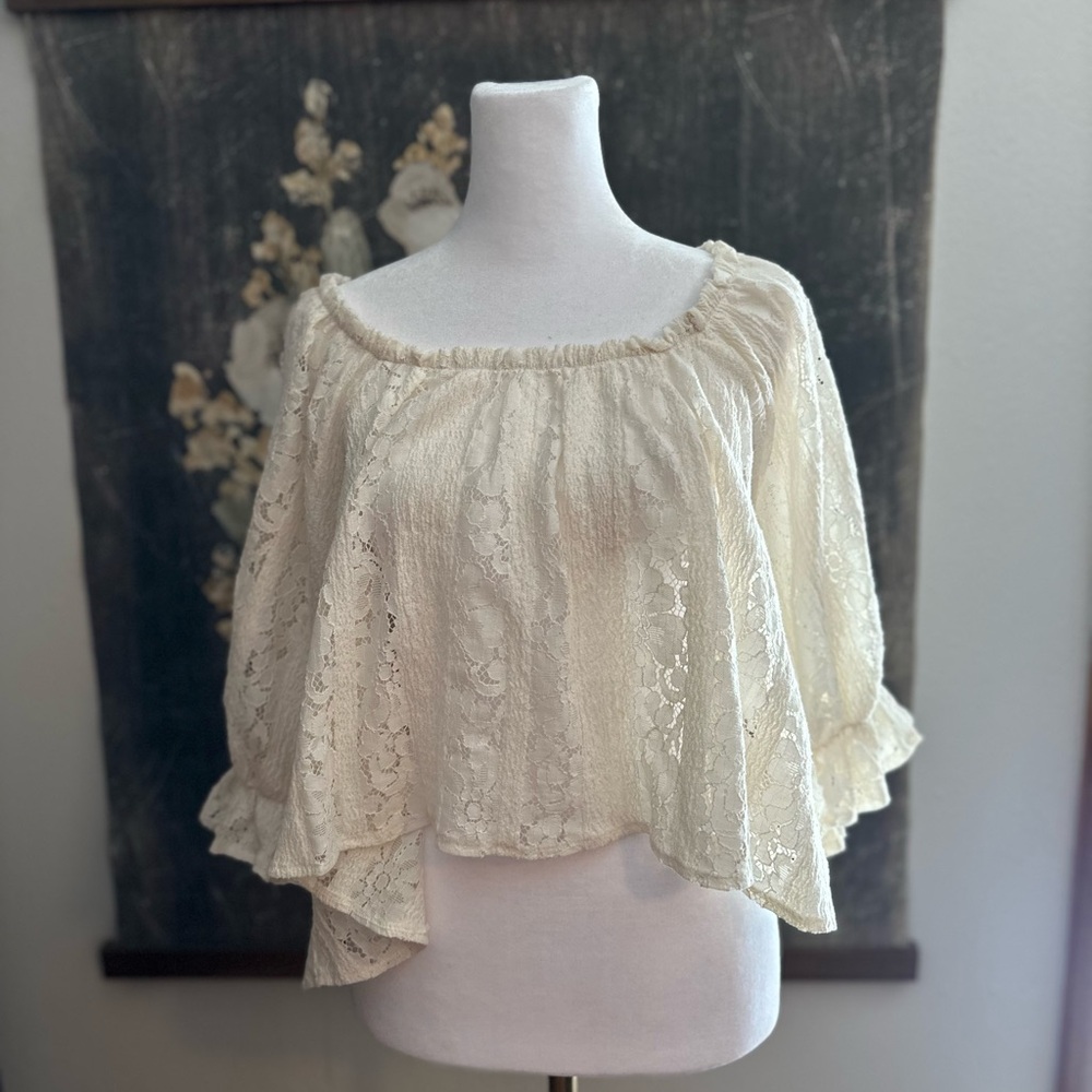 Free People Stacey Lace Top